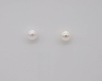 Boucles d'oreilles argent et perles blanches