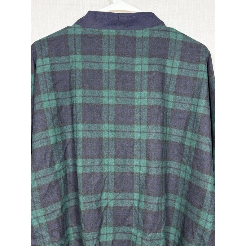 Pendleton NWT Sweater Mens XL Black Watch Plaid Wool Cardigan USA Vintage 90s image 10