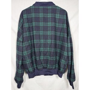 Pendleton NWT Sweater Mens XL Black Watch Plaid Wool Cardigan USA Vintage 90s image 11