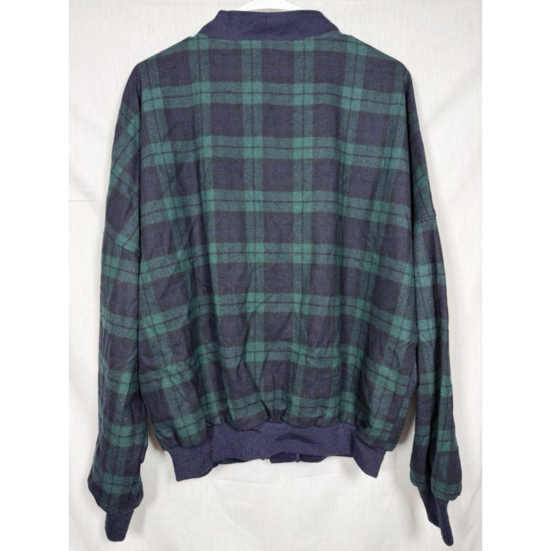 Pendleton NWT Sweater Mens XL Black Watch Plaid Wool Cardigan USA Vintage 90s image 11