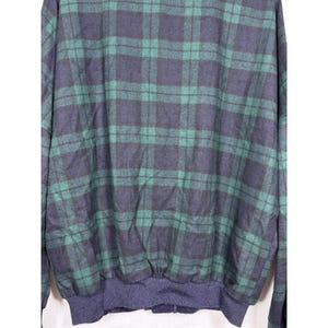 Pendleton NWT Sweater Mens XL Black Watch Plaid Wool Cardigan USA Vintage 90s image 13