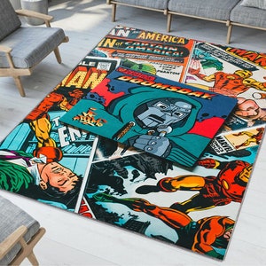Avengers Rug, Fantastic Rug, Area Rug, Design Rug, Home Decor Rug, Popular Rug, Custom Rug, Living Room Rug, Decorative Rug, Floor Rug,