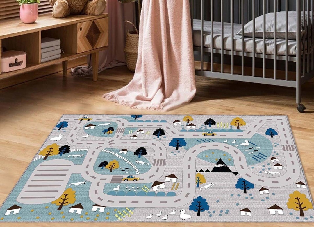 Way Play Rug Road Rugs Road Play Rug Kids Play Rugs With Etsy UK