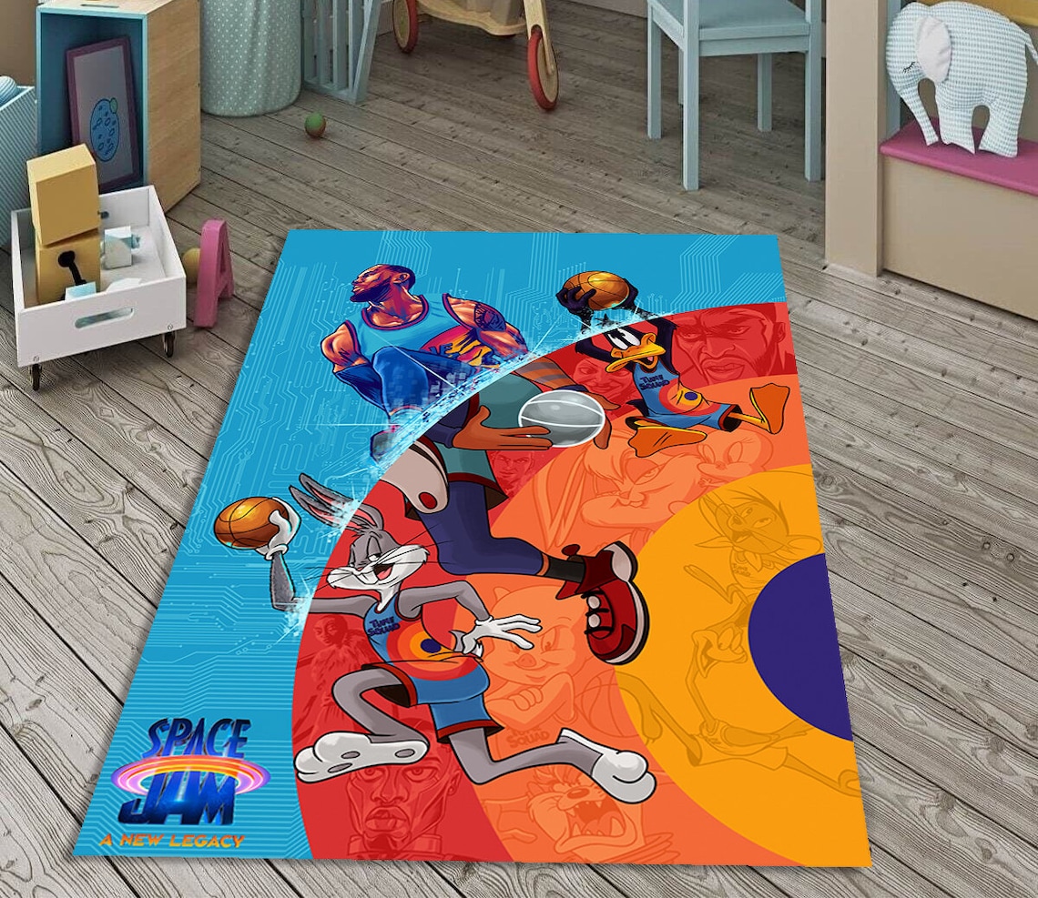 Space Jam Rug Space Jam Kids Room Rugs Teens Room Decor Etsy UK