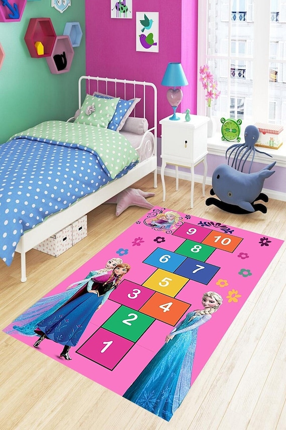 Pink Hopscotch Rug Girls Room Rug Baby Girl Rug Nursery Etsy