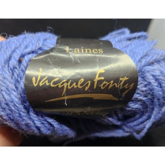 Vintage Jacques Fonty 100 French Wool Yarn 135 Yards Blueish Etsy