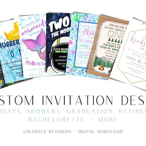 Custom Party Invitation Design, Made to Order Invites, Design Your Own Event Invite, Custom Birthday Invitation, Digital File