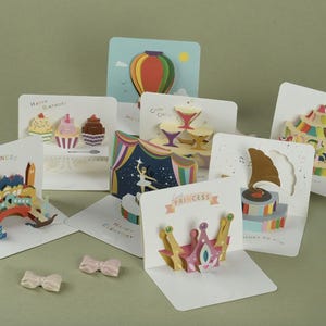 Cartes d'art en papier 3D pour anniversaire, occasion ou remerciement