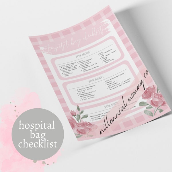 Hospital Bag Checklist {Labor and Delivery Checklist for Mom, Baby and Dad}