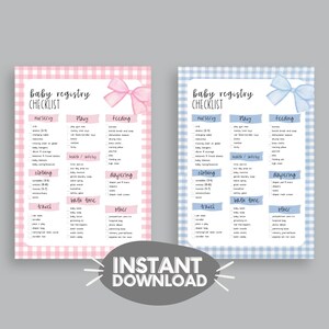 Baby Registry Checklist {New Mom Checklist, First Baby List, Baby Girl, Baby Boy}