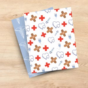 Pakiet papieru cyfrowego dla pielęgniarek | Natychmiastowe pobieranie i bezproblemowy papier pielęgniarski do rękodzieła, scrapbookingu, tworzenia kartek, naklejek i tapet zdjęcie 2