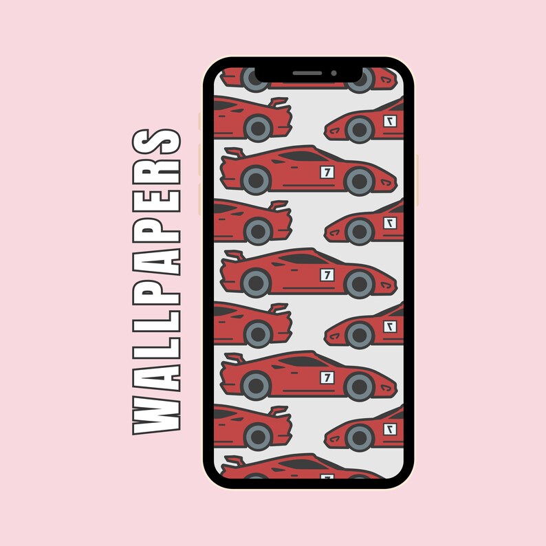 Race Car Digital Paper Bundle Seamless Patterns Formula 1, Fast One ...