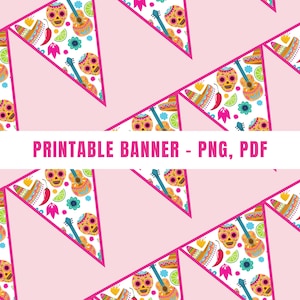 Cinco De Mayo Banner | May 5 Celebration Party Decorations| Cinco de Drinko | Colorful Mexico Holiday Banner | Instant Download, Printable