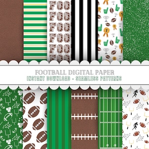 Football Digital Paper, Instant Download and Printable Papers for Craft Projects, Scrapbooks, Journaling | Wallpaper for Mobile Backgrounds