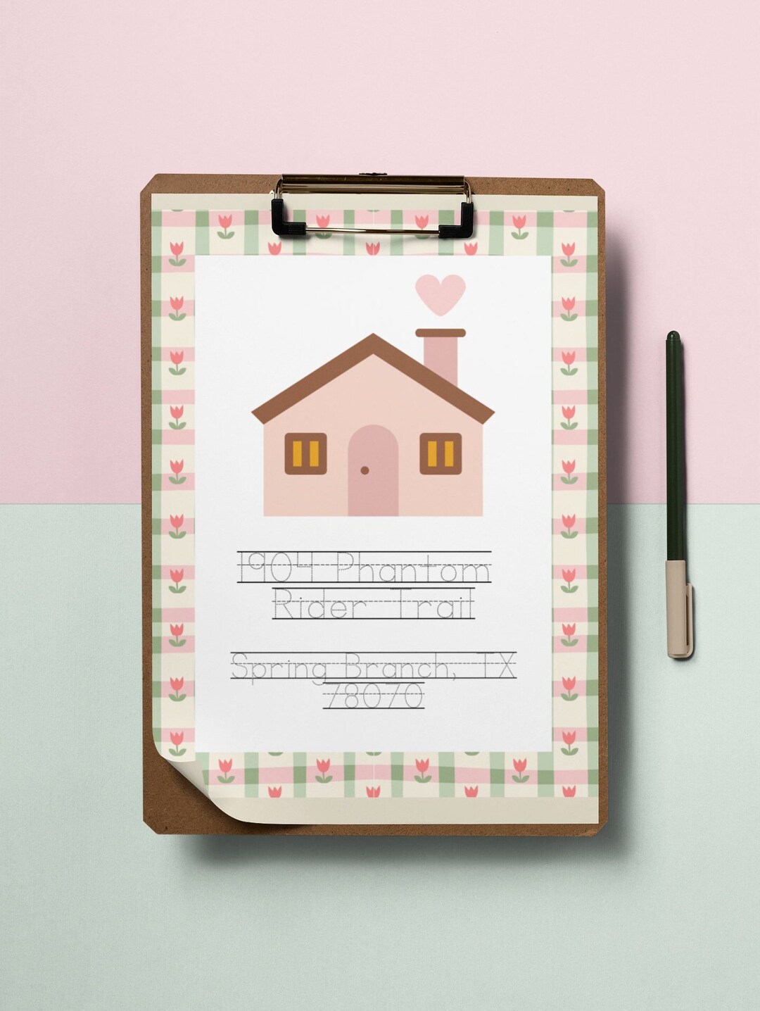 Personalized Kid's Address Tracing Sheet learn My - Etsy