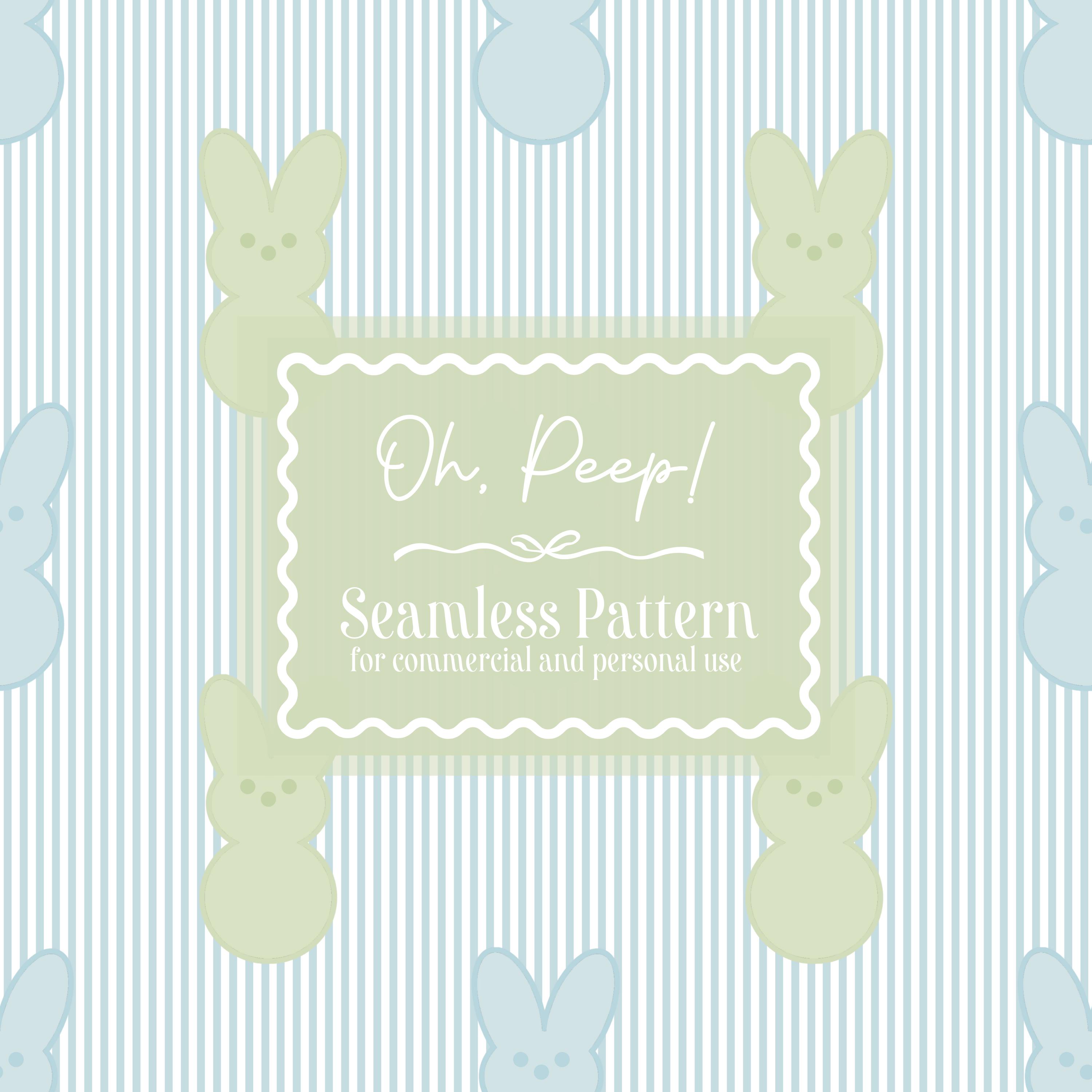 Seamless Easter Peep Pattern | Spring, Grand Millennial, Preppy ...