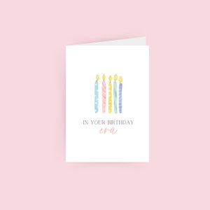 Cartão imprimível da era do aniversário | Na era do seu aniversário | Cartão de aniversário para melhor amiga ou filha | Cartão de aniversário