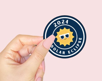 Printable 2024 Total Solar Eclipse Stickers for Kids | Avery 22807 Sticker Paper | Solar Eclipse Decorations and Activities for School, Kids