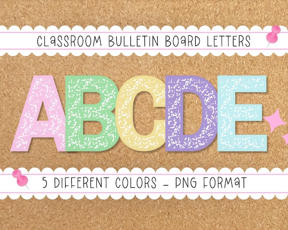 Black Bulletin Board Paper 150 PCS Large 6" Bulletin Board Letters Set