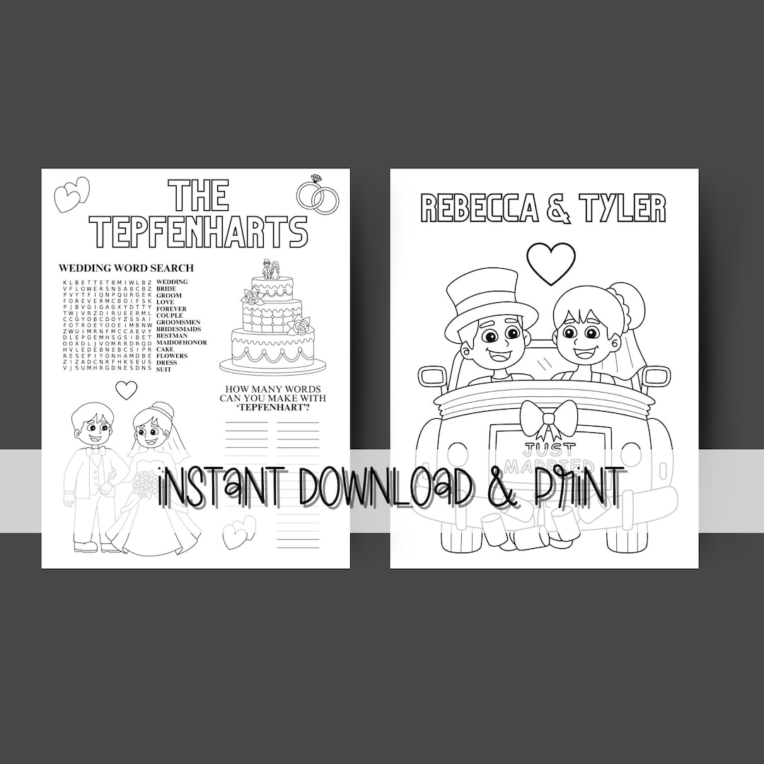 Custom Wedding Coloring Pages wedding - Il 1080xN.5508975933 40qd 