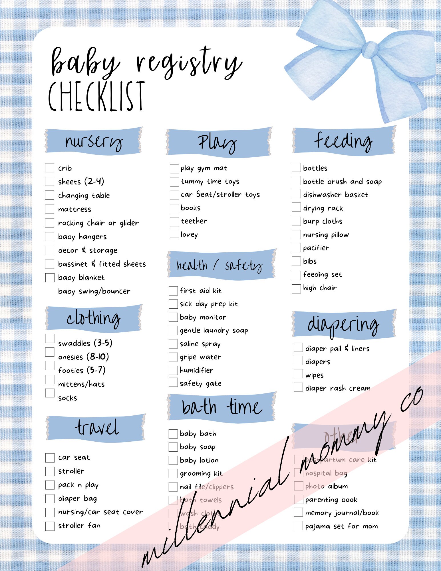 Baby Registry Checklist for First Time Moms - Polished Closets