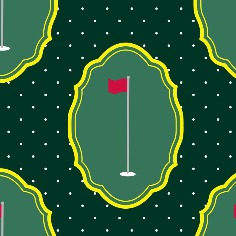 Red Golf Pattern Seamless Red Golf Flag Digital Pattern | Digital Paper for Custom ...
