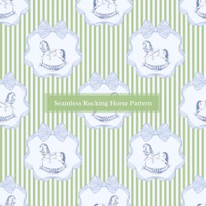 Seamless Rocking Horse Pattern | Digital Paper for Custom Craft, Fabric ...