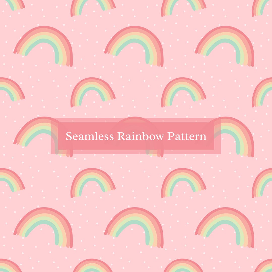 Seamless Rainbow Pattern, Digital Paper | Printable Craft Paper for ...