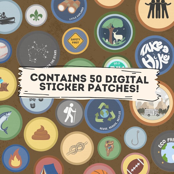 Boy Scouts, Eagle Scouts Digital Sticker Patches and Badges | Boy Scout Birthday Party, Cub Scout, Stickers for scrapbooking and kids crafts