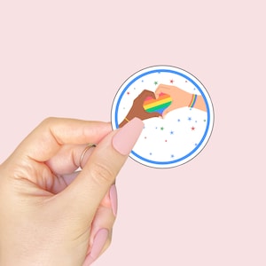 Afdrukbare Pride Month-stickers | Avery 22807 2 inch-stickers | LGBTQ+ feestdecoraties, stickers, labels, etiketten | Fijne Pridemaand, Regenboog