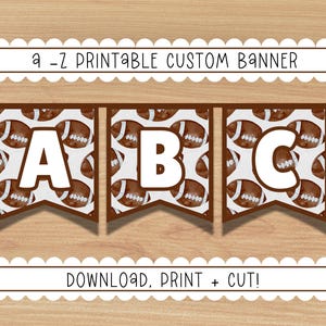 Striscione da football stampabile / personalizzato, download immediato, decorazioni per feste di football / tailgate, giorno della partita, college, football professionistico