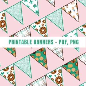 Printable Girl Scout Troop Banner | Girl Scout Party Decorations | Cookies, Symbol, Troops, Girl Scout Colors and Themes | PNG, PDF Formats