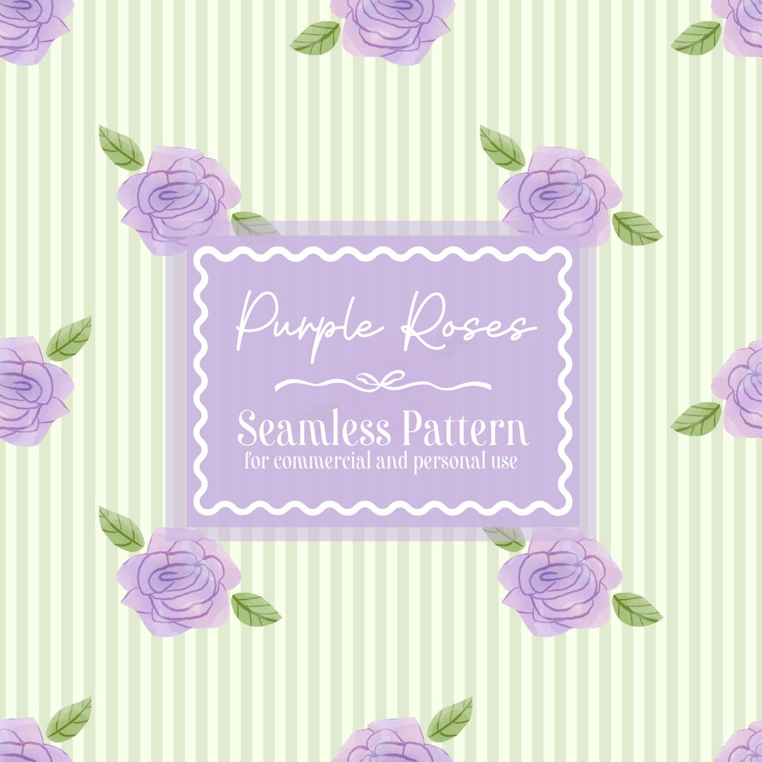 Pastel Purple Roses Pattern Seamless Purple Rose Pattern | Spring, Summer, Pastel Floral Digital ...