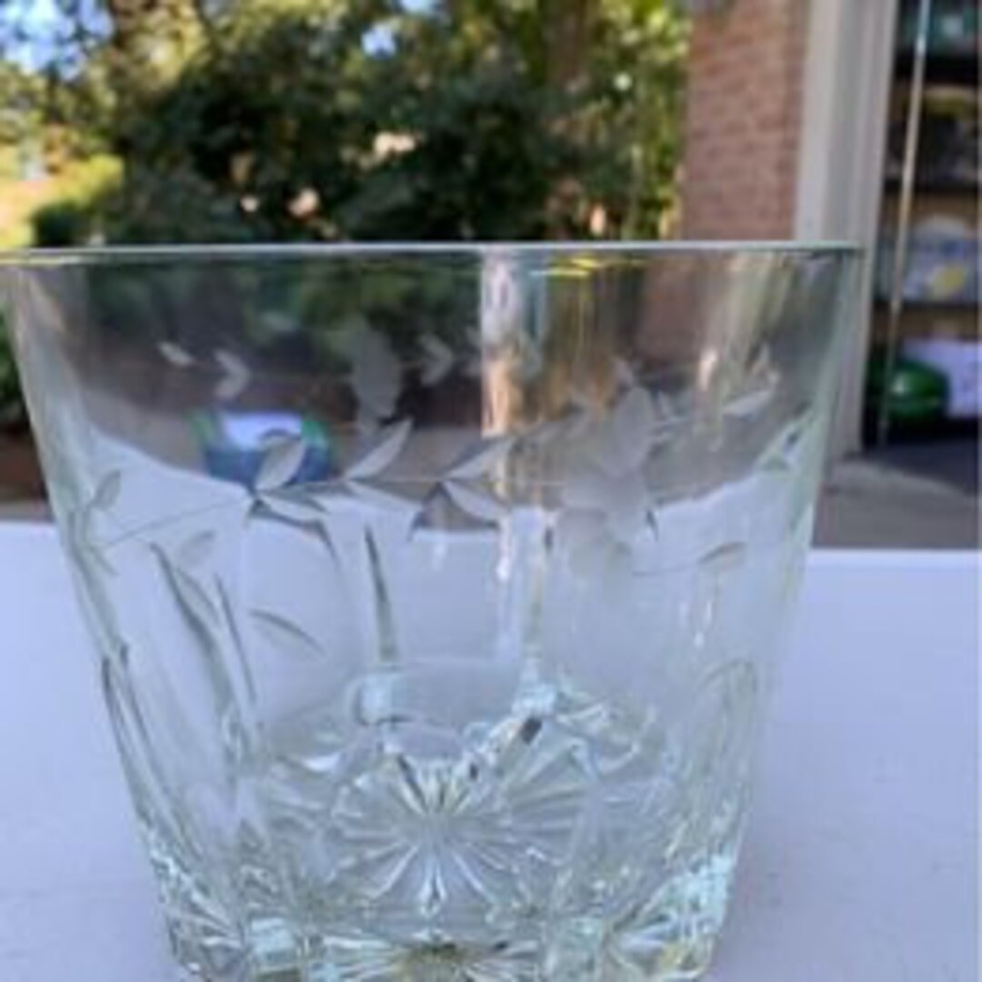 Vintage Crystal Ice Bucket Etsy