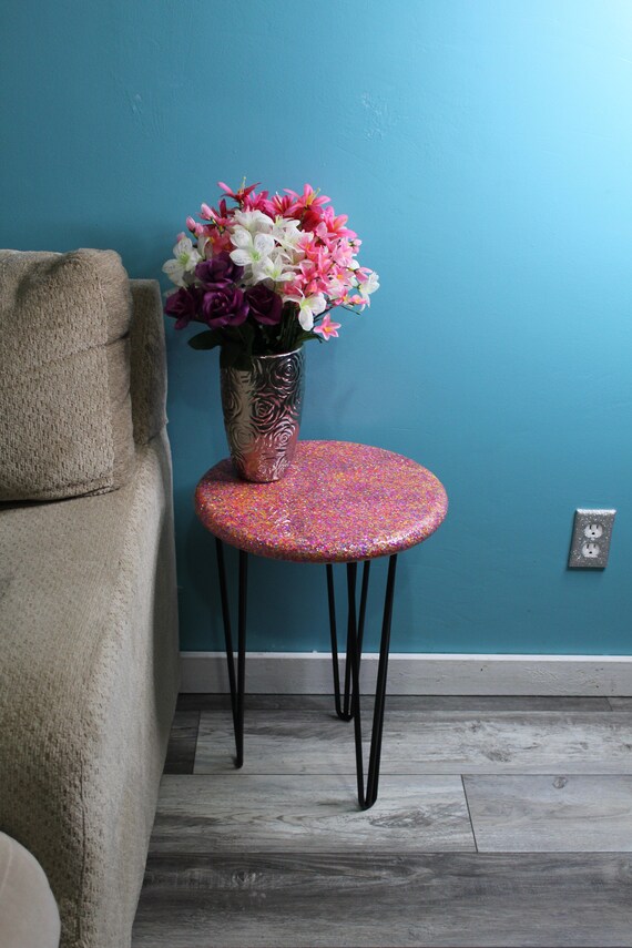 Glitter end tables deals