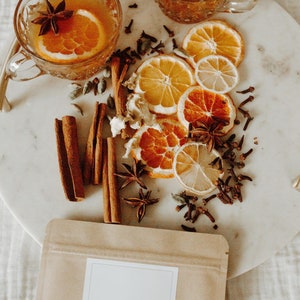 Mulled Wine + Spiced Apple Cider Kit | Mulling Spices with Dried Citrus | Fall + Winter Spice Blend/Handmade Gift | Hand-Crafted Spice Blend