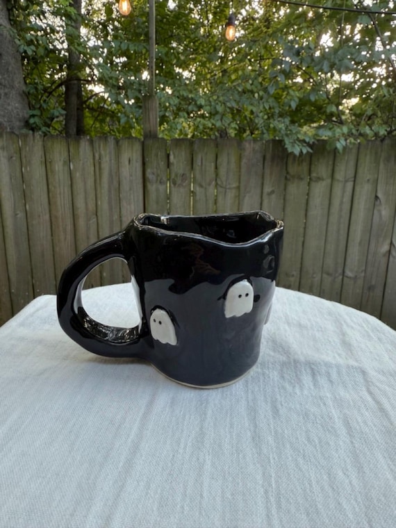 Handmade Ceramic Ghost Mug | Spooky Season Mug | Small Hand-Crafted Mug