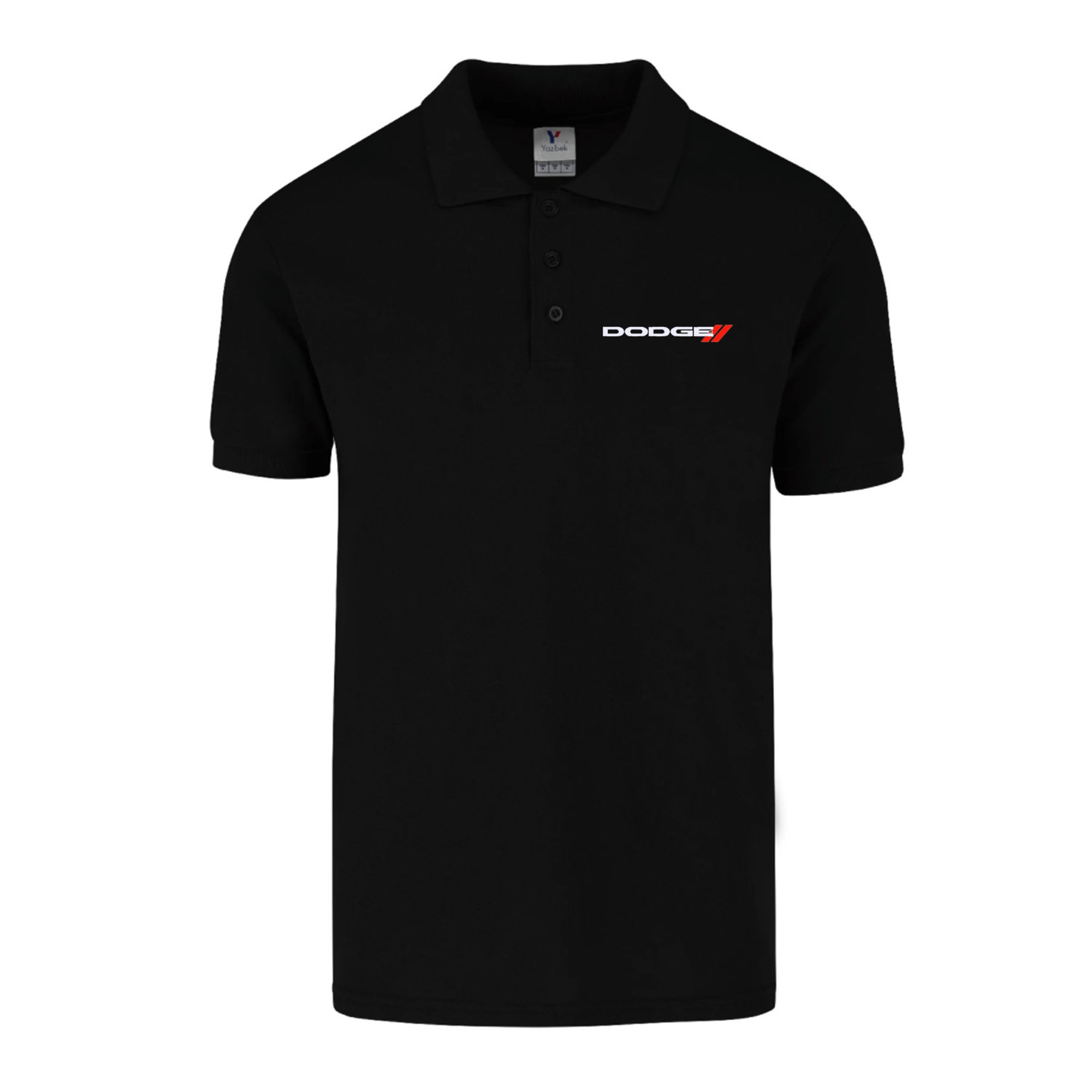 Discover Dodge Logo Embroidery Delivery Men Fitted Polo Shirt