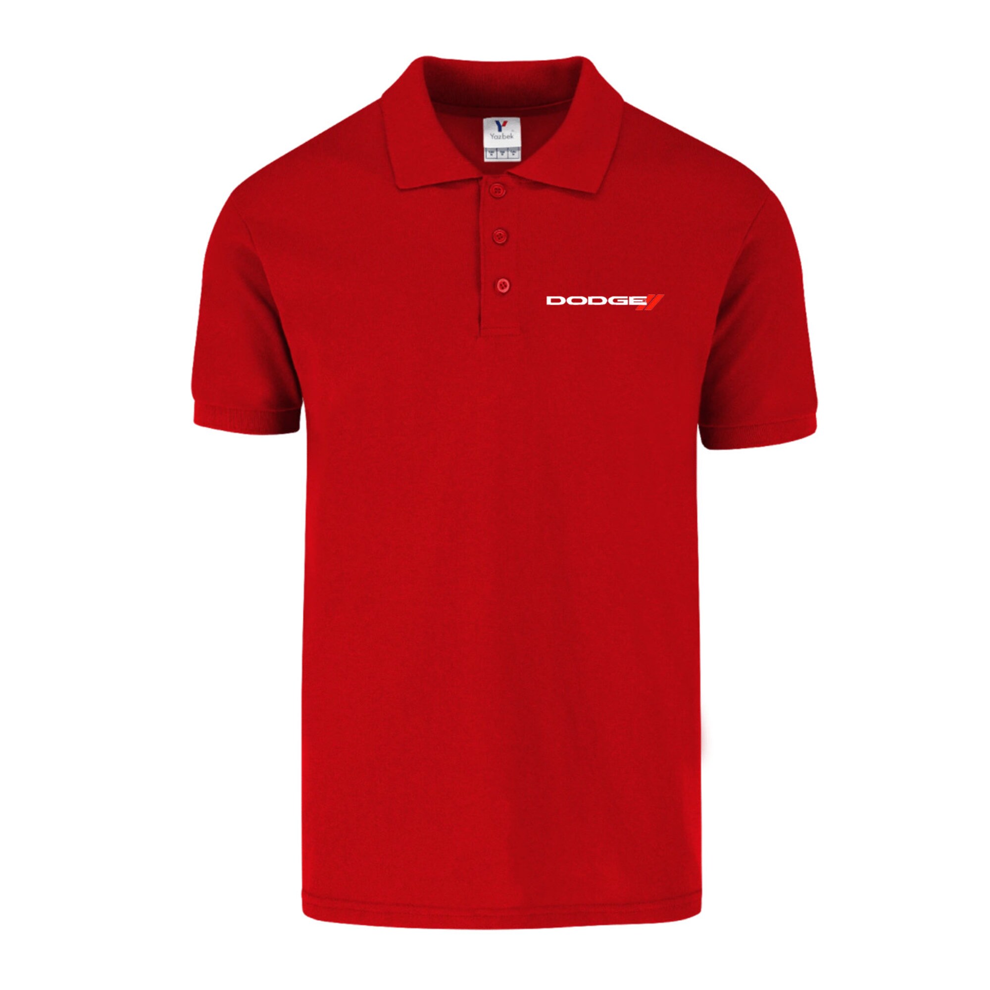 Discover Dodge Logo Embroidery Delivery Men Fitted Polo Shirt