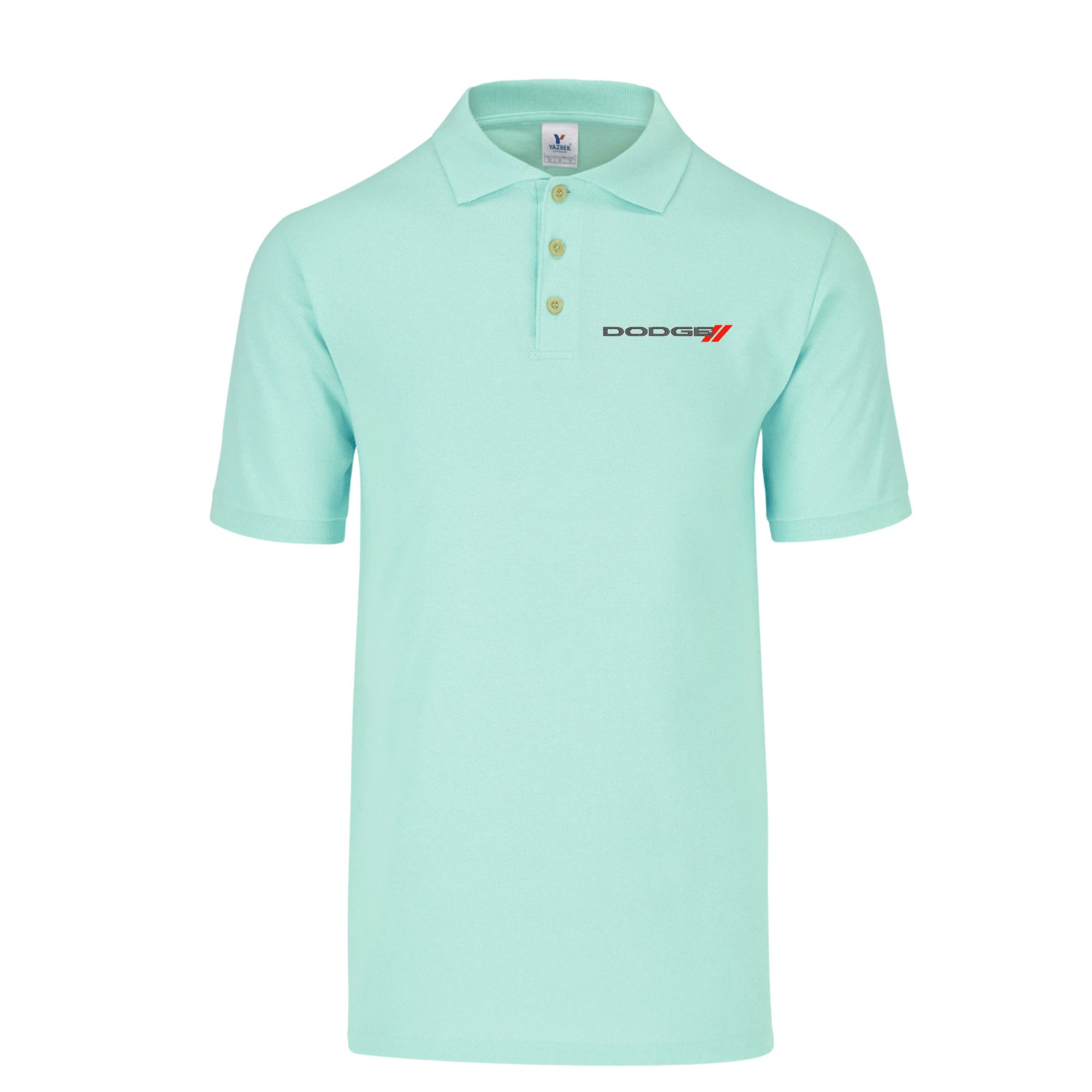 Discover Dodge Logo Embroidery Delivery Men Fitted Polo Shirt