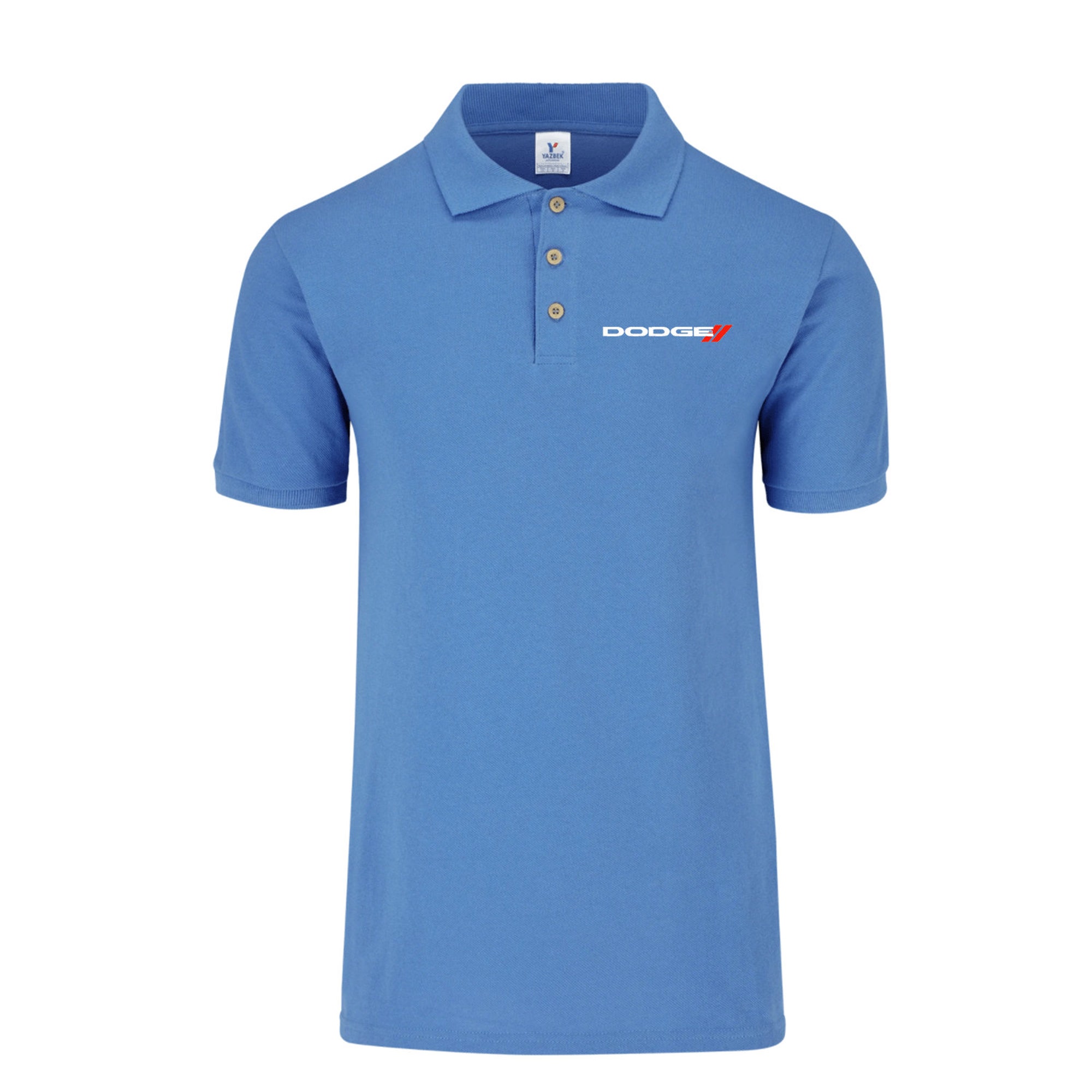 Discover Dodge Logo Embroidery Delivery Men Fitted Polo Shirt