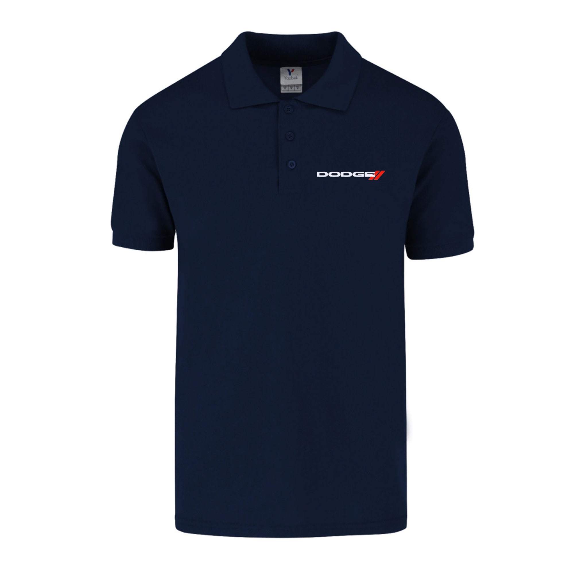 Discover Dodge Logo Embroidery Delivery Men Fitted Polo Shirt