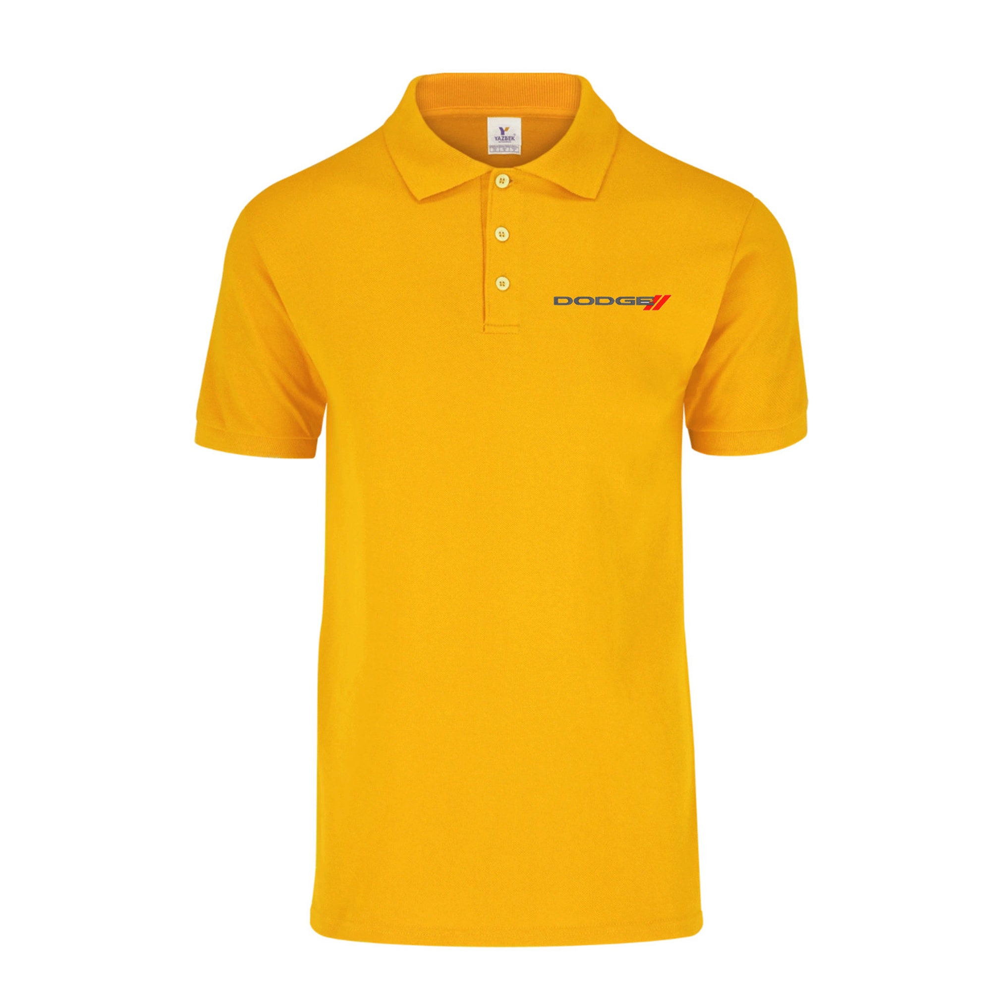 Discover Dodge Logo Embroidery Delivery Men Fitted Polo Shirt