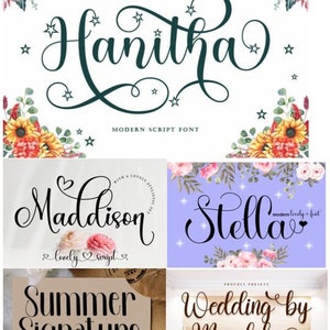 Schriftart, Handschrift Schriftart, Hallo Schriftstil, SVG Download, Handschrift Schriftarten, Handgeschriebene Schriftarten, Einladungen, Hochzeiten, KdP Designs
