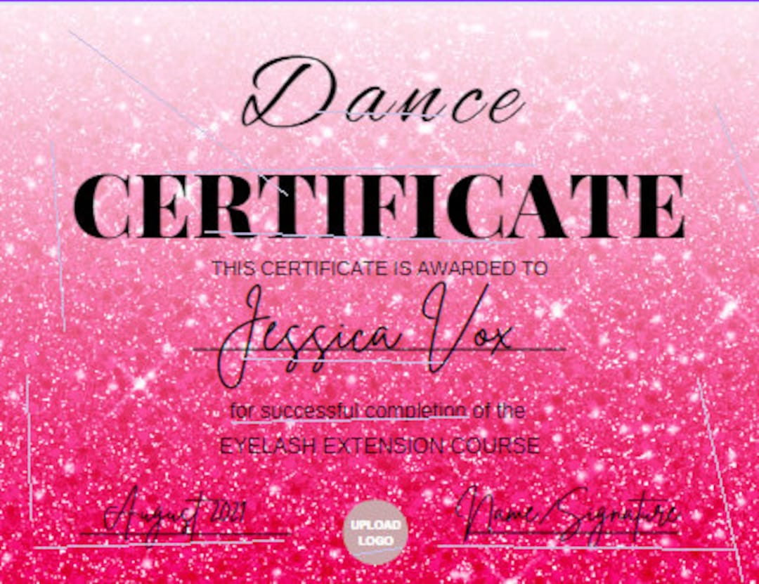 Dance Certificate, Dance Certificates, Dance Award, Dance Achievement