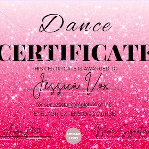 Dance Certificate, Dance Certificates, Dance Award, Dance Achievement ...