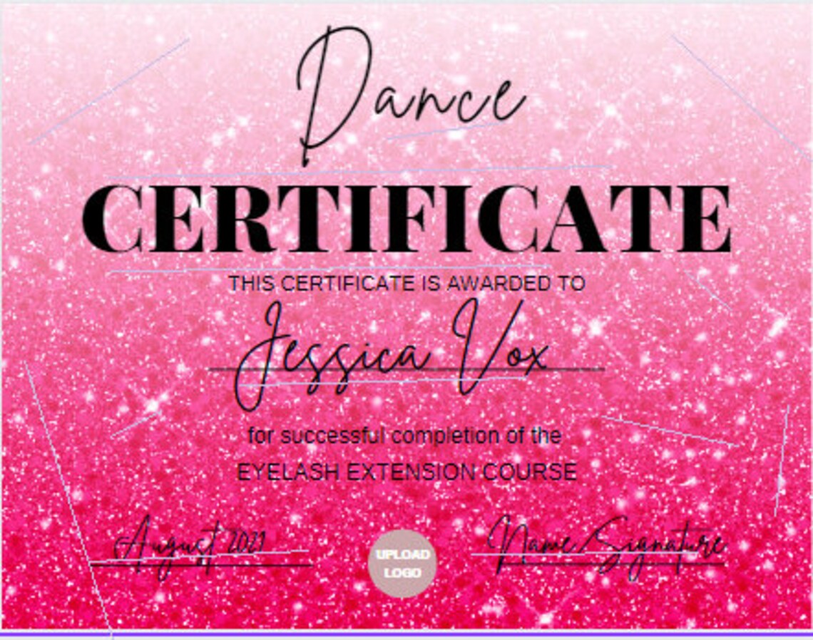 Dance Certificate, Dance Certificates, Dance Award, Dance Achievement