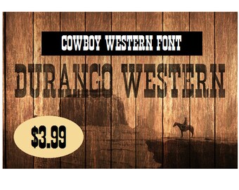 Cowboy Font, Western Font, Cowboy Western Font, Rodeo Font, Cowgirl Font, Circus Font, Carnival Font, Birthday Font + BONUS Font!