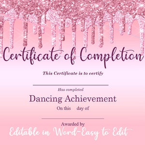 Certificaat, Danscertificaat, Dance Award, Dance Achievement, Dance Recital Flyer, Dance SVG, Dancer, Dancing Contest + Achtergrond