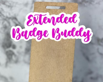 Vertikal verlängerter benutzerdefinierter Badge Buddy, ID-Abzeichen Titel